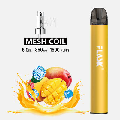 F900 P6 Smooth Airflow disposable Vape Pen 1500puffs mesh coil