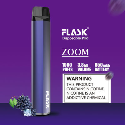 Slim Battery 1000puffs Disposable Pod Vaporizer Pen FDA Approved