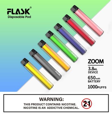 Slim Battery 1000puffs Disposable Pod Vaporizer Pen FDA Approved
