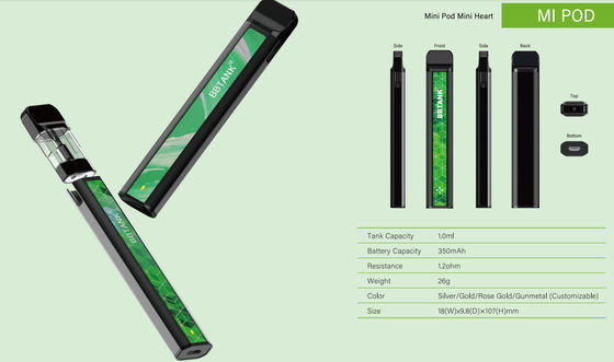 2021 Disposable CBD/THC Vape Pod BBTANK Mi POD Colorful Custom logo and packaging replaceable cartridges Ceramic Coil