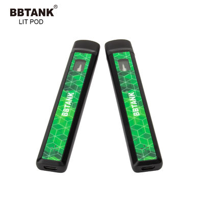 Metal No Clogging CBD Disposable Vape Device CE Healthy E Cig