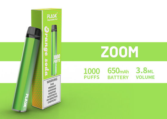 ZOOM DisposableVapepen vapenation  1000puffs 650Mah Cotton Organic