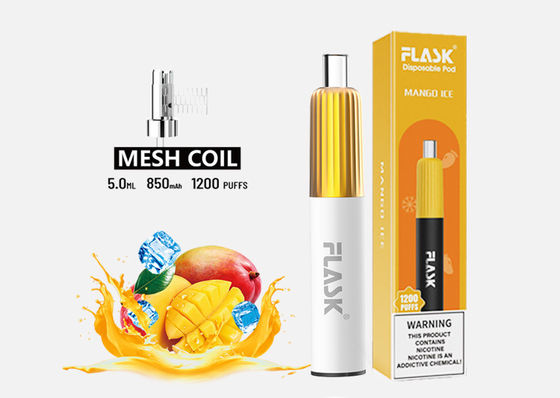 3.7V 2 Flavor Disposable Vape 850mAh E Cig Starter Kits 2% Nicotine Salt