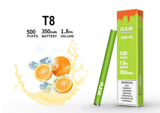 1.8ML Flavored Vaporizer Pen , 500 Puffs Disposable Electronic Cigar