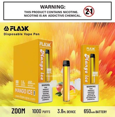 ZOOM Disposal Vapepen devices stability and best quality 1000puffs 650mah 3.8ml liquid