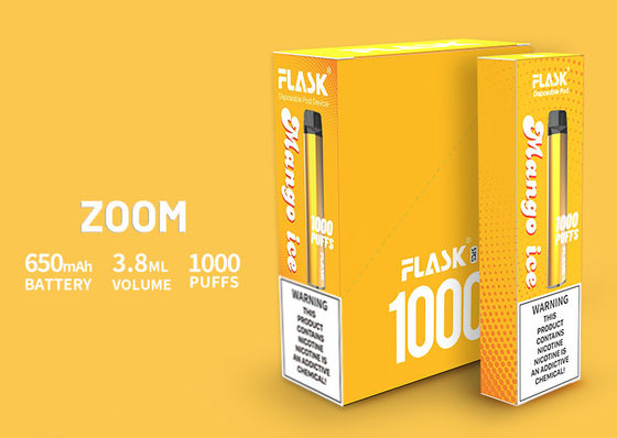 ZOOM Disposal devices Stable performance Vapepen  Germany made PC mouthpiece 650mah 3.8ml 1000puffs