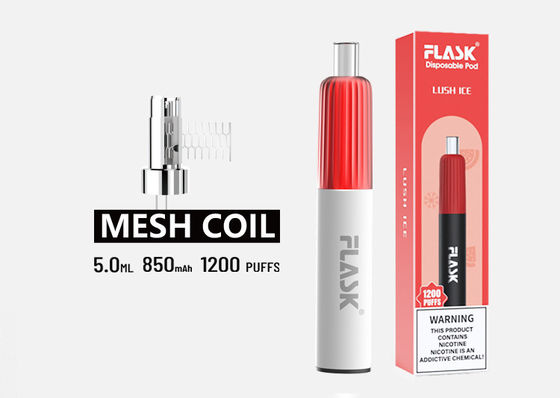 Leakproof Peach Mango Flavored Vaporizer Pen 1200 Puffs Disposable Electronic Cigar