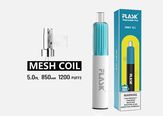 3.7V 5ml Disposable Pod Vaporizer E Cig Starter Kits With Mesh Coil