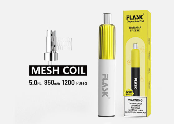 850mAh 2% Nicotine Salt Flavored Vaporizer Pen Mesh Coil Vape Pre Filled Pods