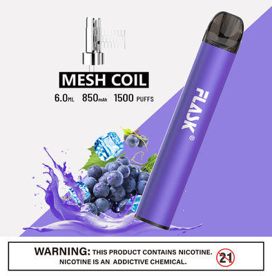 Mesh Coil 850mAh Healthy E Cig Pretty Slim Vaporizer Pen CE Approved
