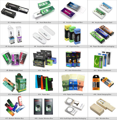 Handmade Custom Vape Cartridge Boxes , Paperboard Premium Vape Packaging Box