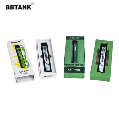 Delta 9 Art Paper Vape Pen Packaging Box , THC Cartridge Paper Box