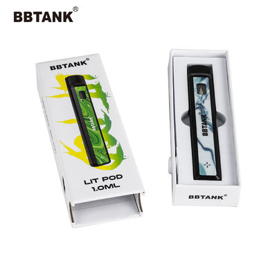 Delta 9 Art Paper Vape Pen Packaging Box , THC Cartridge Paper Box