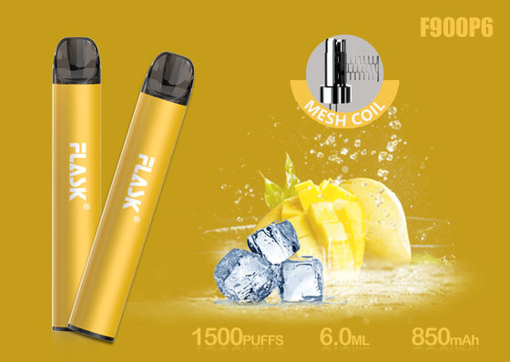 Nicosalt 5% 1500puffs 6.0ml Glass Oil Cartridge With Mesh Coil
