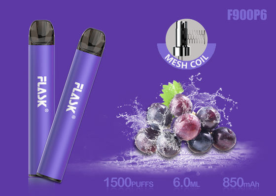 Nicosalt 5% 1500puffs 6.0ml Glass Oil Cartridge With Mesh Coil