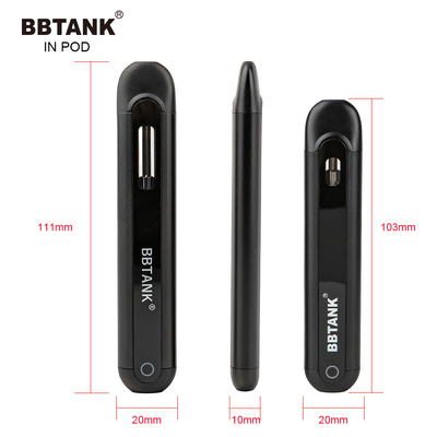 BBTANK IN POD THC Distillate Oil Disposable Vape Device 2ml Ceramic Coil Vape Pod with 100% Quality Control Processes