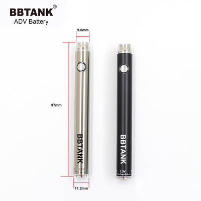 510 E cig battery button preheat rechargeable adjustable voltages BBTANK ADV 510 battery