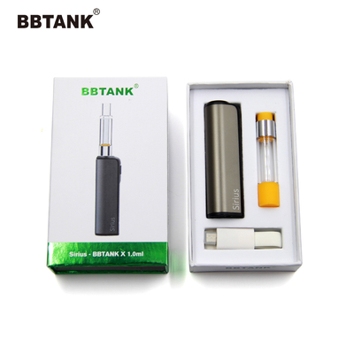 BBTANK factory wholesale original full glass cartridge 0.5ml 1.0 2.0 gram, 510 thread, fit wide range viscosity oil