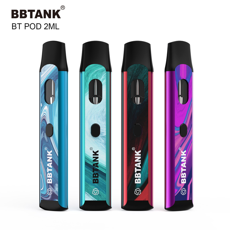 BBTANK 2022 New Release Custom Logo 380mAh Battery Preheat Function 2ml CBD/THC-O/HHC Oil Disposable Vape Pod Device
