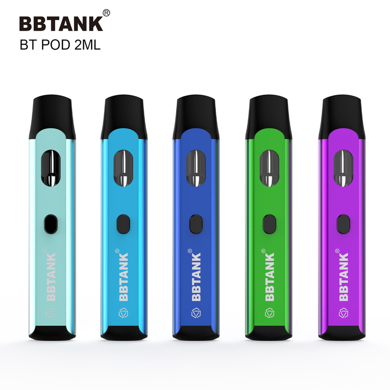 BBtank Disposable Vape Pod 2.0ml With Button For Cannabis Thick Oil Delta 8 HHC